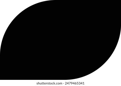 Arch frame or leaf design aesthetic element in trendy style, simple frame and elements, aesthetic geometric form for you stylized background project, template, poster, social media and silhouette.