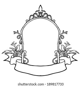 Arch Frame Vintage Style Sketch Vector Stock Vector (Royalty Free ...