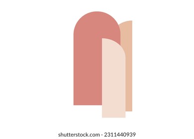 arch half minimal curved line illustration