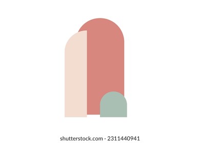 arch half minimal curved line illustration