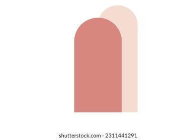 arch half minimal curved line illustration