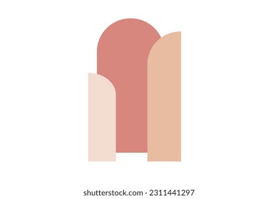 arch half minimal curved line illustration