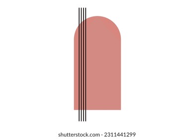 arch half minimal curved line illustration