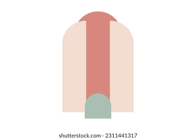 arch half minimal curved line illustration