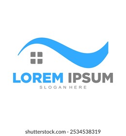Arch house roof logo design vector