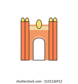 Icono de arco. Arquitectura. Gráficos vectoriales de estilo plano