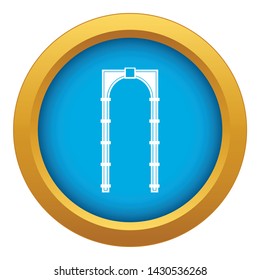 Arch icon blue vector isolated on white background for any design