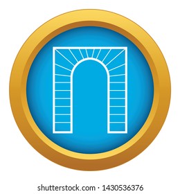 Arch icon blue vector isolated on white background for any design