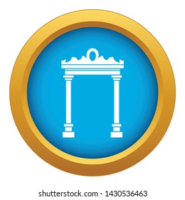 Arch icon blue vector isolated on white background for any design