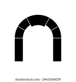 Arch Icon. Curvature, Architecture. Building Structure, Curve Symbol - Vector .