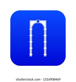Arch icon digital blue for any design isolated on white vector illustration