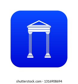 Arch icon digital blue for any design isolated on white vector illustration
