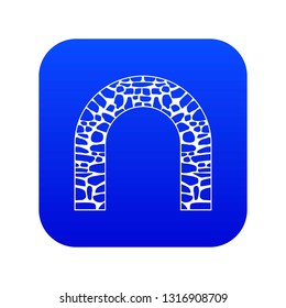 Arch icon digital blue for any design isolated on white vector illustration