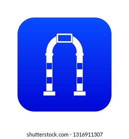 Arch icon digital blue for any design isolated on white vector illustration