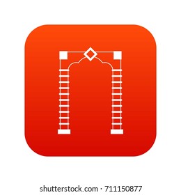 Arch icon digital red for any design isolated on white vector illustration