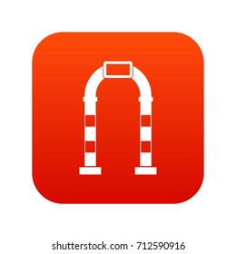 Arch icon digital red for any design isolated on white vector illustration