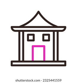 Arch icon duocolor pink black colour chinese new year vector element and symbol perfect.