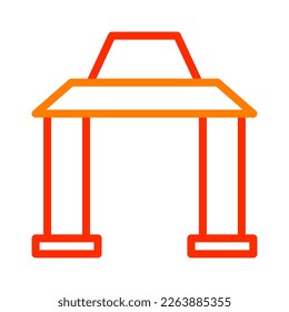 arch icon duocolor red style chinese new year illustration vector perfect. Icon sign from modern collection for web. Nice design perfect