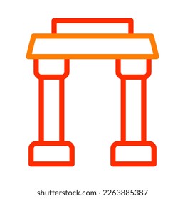 arch icon duocolor red style chinese new year illustration vector perfect. Icon sign from modern collection for web. Nice design perfect