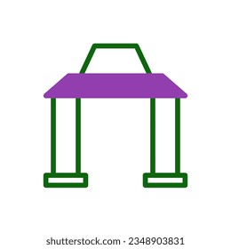 Arch icon duotone green purple colour chinese new year vector element and symbol perfect.