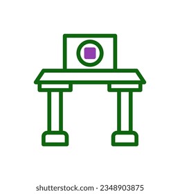 Arch icon duotone green purple colour chinese new year vector element and symbol perfect.