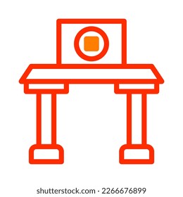 icono del arco duotone estilo rojo chinés nuevo año ilustración vector perfecto. Signo de icono de la colección moderna para la web. Diseño bonito