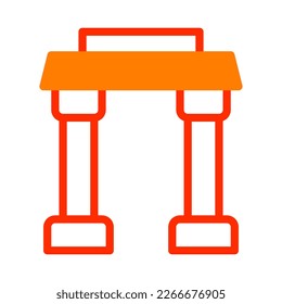 arch icon duotone red style chinese new year illustration vector perfect. Icon sign from modern collection for web. Nice design perfect