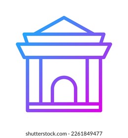 arch icon gradient purple style chinese new year illustration vector perfect. Icon sign from modern collection for web. Nice design perfect.
