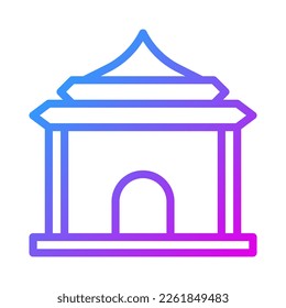 Bogensymbol violetter Stil chinesisch neuen Jahr Illustrationsvektor perfekt. Symbol aus der modernen Kollektion für Web. Schönes Design perfekt.