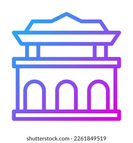 arch icon gradient purple style chinese new year illustration vector perfect. Icon sign from modern collection for web. Nice design perfect.
