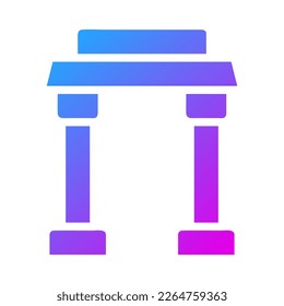 arch icon gradient purple style chinese new year illustration vector perfect. Icon sign from modern collection for web. Nice design perfect