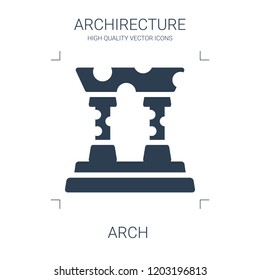 arch icon. high quality filled arch icon on white background. from architecture collection flat trendy vector arch symbol. use for web and mobile