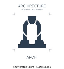 arch icon. high quality filled arch icon on white background. from architecture collection flat trendy vector arch symbol. use for web and mobile