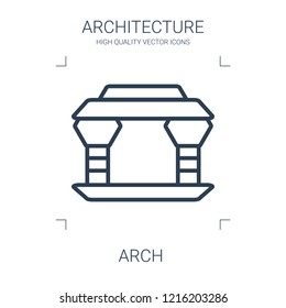 arch icon. high quality line arch icon on white background. from architecture collection flat trendy vector arch symbol. use for web and mobile