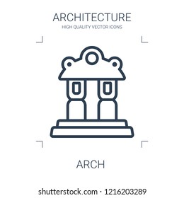 arch icon. high quality line arch icon on white background. from architecture collection flat trendy vector arch symbol. use for web and mobile