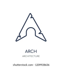 Arch icon. Arch linear symbol design from Architecture collection. Simple outline element vector illustration on white background.