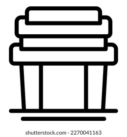 Arch icon outline vector. Travel culture. Asian building