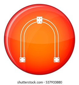 Arch icon in red circle isolated on white background vector illustration