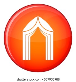 Arch icon in red circle isolated on white background vector illustration