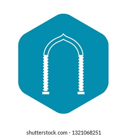 Arch icon in simple style isolated on white background