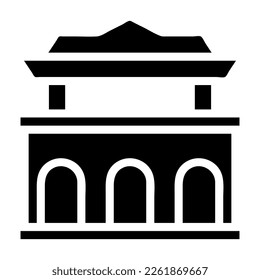 arch icon solid style chinese new year illustration vector perfect. Icon sign from modern collection for web. Nice design perfect.
