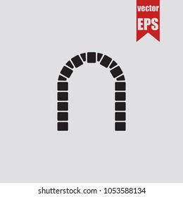 Arch icon in trendy isolated on grey background.Vector illustration.