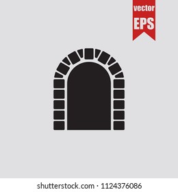Arch icon in trendy isolated on grey background.Vector illustration.
