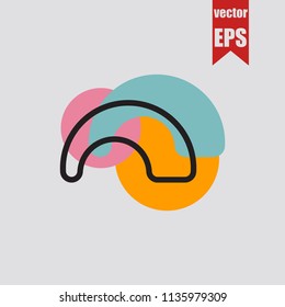 Arch icon in trendy isolated on grey background.Vector illustration.