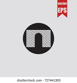 Arch icon in trendy isolated on grey background.Vector illustration.