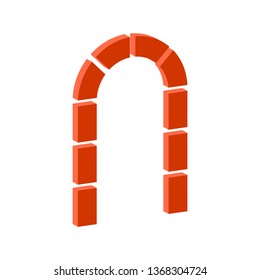 Arch isometric icon.Vector illustration.