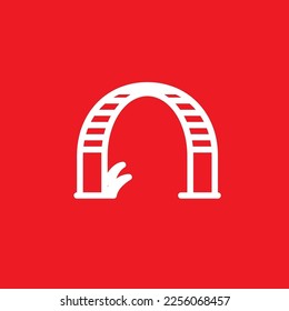 Icono de línea de arco, plantilla de recursos gráficos, ilustración vectorial.