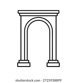 ícone do vetor do logotipo da linha de arco em um fundo branco
Ícone de logotipo de linha de vetor