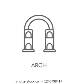 Arch linear icon. Modern outline Arch logo concept on white background from Architecture and Travel collection. Suitable for use on web apps, mobile apps and print media.