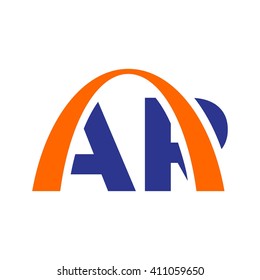 arch logo vector. letter A and R logo vector.
